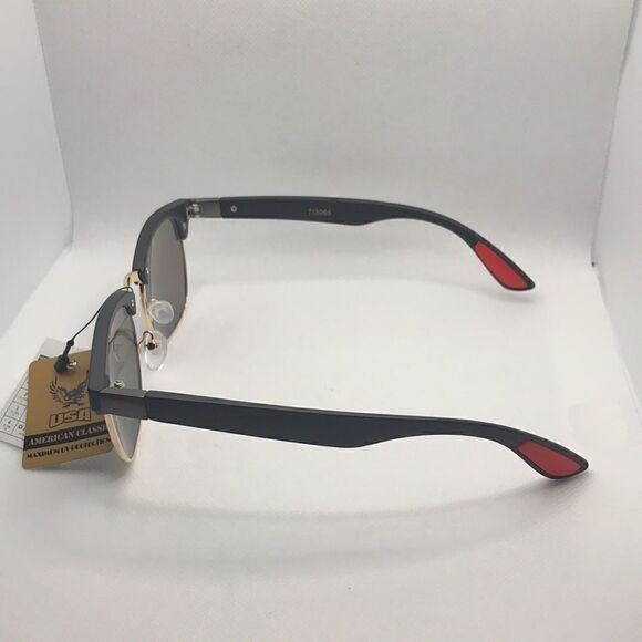 American Classic Retro Black Frame Blue Multi Lens - Picture 3 of 3